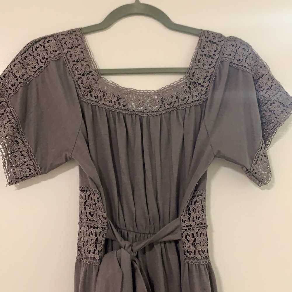 213 Grey Lace Dress - Picture 3 of 7